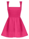 Tia Dorraine Women's Pink / Purple Sweet Love Flared Satin Mini Dress Hot Pink In Pink/purple