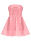 Tia Dorraine Women's Pink / Purple Wild Flower Flared Satin Mini Dress - Soft Pink In Pink/purple