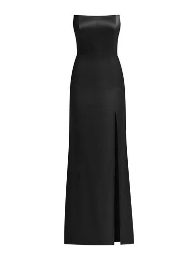 Tia Dorraine Women's Queen Of Hearts Satin Maxi Dress, Black