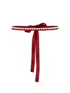 Tia Dorraine Women's Red Crystal-embellished Belt - Burgundy In Red