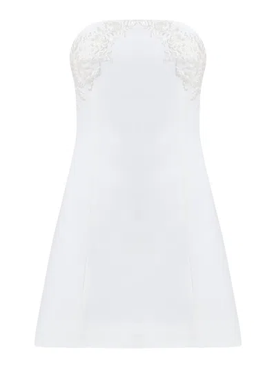 Tia Dorraine Women's Rehearsal Dinner Hand-embroidered Mini Dress - White