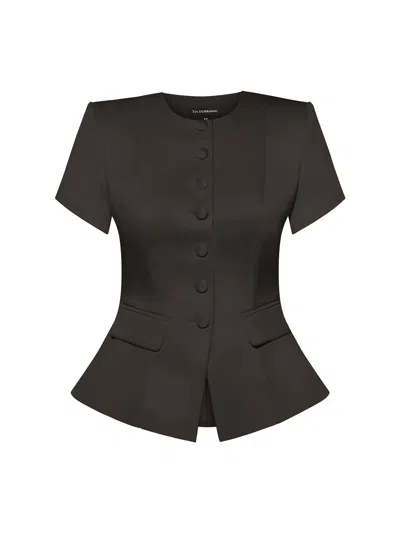 Tia Dorraine Women's Romantic Glow Short Sleeves Blazer - Black
