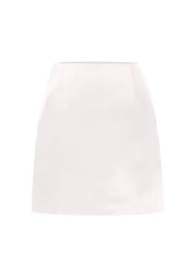Tia Dorraine Women's Satin Mini Skirt - Pearl White