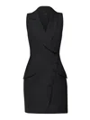 Tia Dorraine Women's Significant Other Sleeveless Blazer Mini Dress - Black In Black