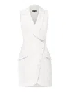 Tia Dorraine Women's Significant Other Sleeveless Blazer Mini Dress - Pearl White In White