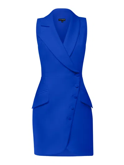Tia Dorraine Women's Significant Other Sleeveless Blazer Mini Dress, Azure Blue