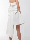 Tia Dorraine Women's Statement Large Bow Belt - Pearl White In White