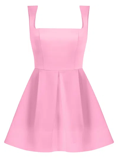 Tia Dorraine Women's Sweet Love Flared Satin Mini Dress - Light Pink