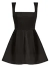 Tia Dorraine Women's Sweet Love Flared Satin Mini Dress Black