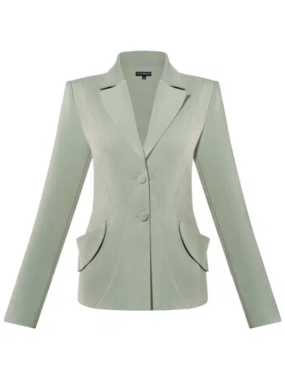 Tia Dorraine Women's Tailored Fit Suiting Blazer - Light Green