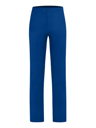 Tia Dorraine Women's Tailored Straight-leg Trousers Azure Blue