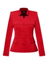 Tia Dorraine Women's Time For Romance Tailored Blazer - Fierce Red In Red