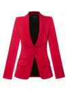 Tia Dorraine Women's Vision Timeless Single-breasted Blazer - Fierce Red In Red