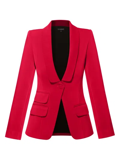 Tia Dorraine Women's Vision Timeless Single-breasted Blazer, Fierce Red