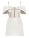 Tia Dorraine Women's White Belle Of The Ball Crystal-embellished Mini Dress In White