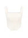 Tia Dorraine Women's White Classic Chic Bustier Top In White