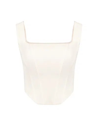 Tia Dorraine Women's White Classic Chic Bustier Top