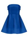 Tia Dorraine Women's Wild Flower Flared Satin Mini Dress - Azure Blue In Blue
