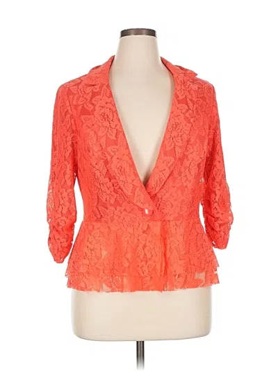 Pre-owned Tiana B 3/4 Sleeve Blouse In Orange