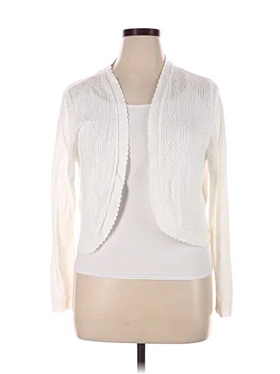 Pre-owned Tiana B Cardigan Sweater In White