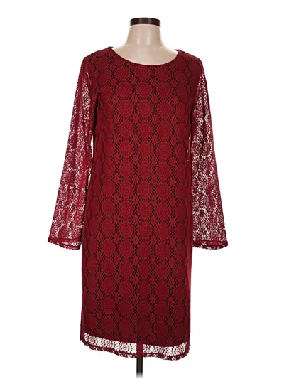 Pre-owned Tiana B Cocktail Dress In Burgundy