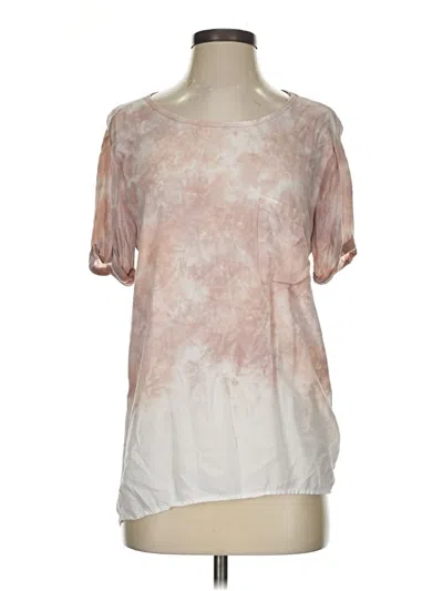 Pre-owned Tiana B Short Sleeve Blouse In Pink