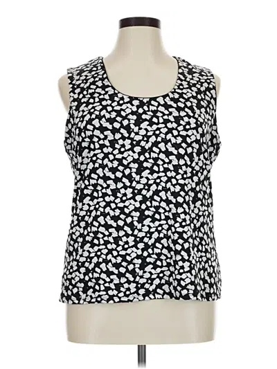 Pre-owned Tiana B Sleeveless Blouse In Black