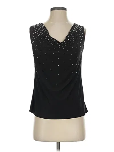 Pre-owned Tiana B Sleeveless Blouse In Black