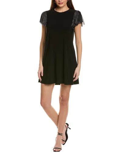 Tiana B Tash + Sophie Glitter Mini Dress In Black
