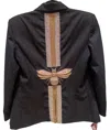 Tiana Women Custom Blazer W/ 3d Bee In Black