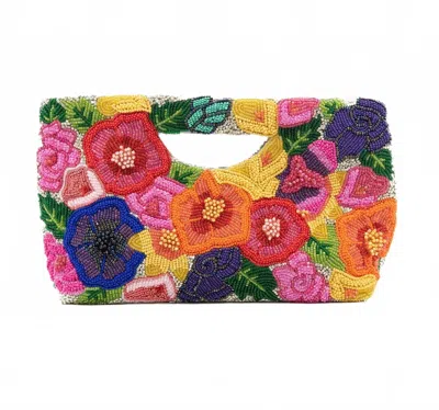 Tiana Women's Raised Floral Clutch In Purple