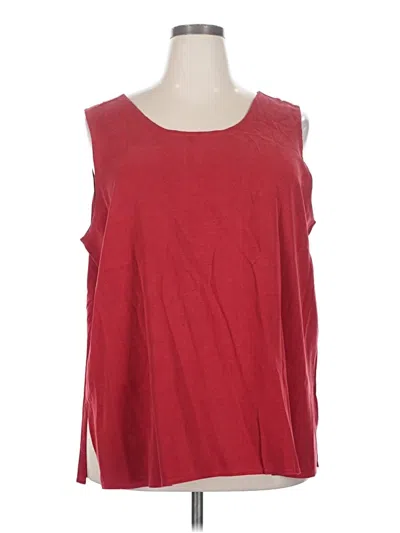 Pre-owned Tianello Sleeveless Top Red Scoop Neck Tops