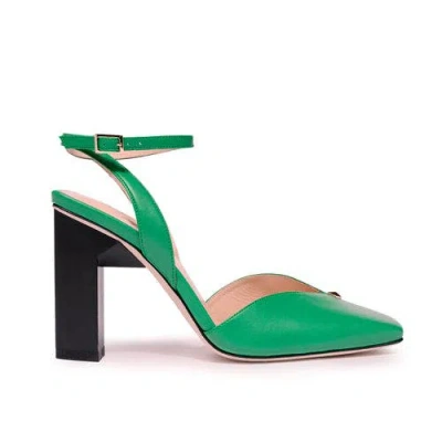 Tiannia Barnes Hope Ankle Strap Heels In Green