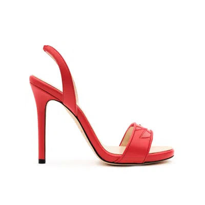 Tiannia Barnes Women's Giselle  Red Open-toe High Heels