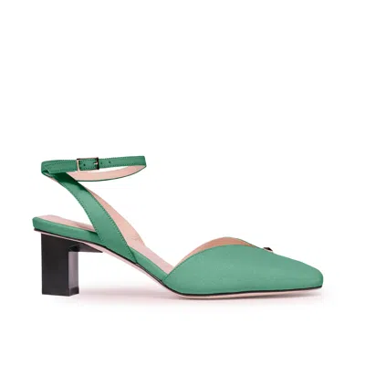 Tiannia Barnes Women's Green Hope Ankle Strap Heels – Low