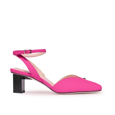 Tiannia Barnes Women's Pink / Purple Hope Ankle Strap Low Heel - Pink In Pink/purple
