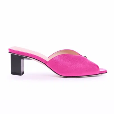 Tiannia Barnes Women's Pink / Purple Tiffany Pink Mule Low Heels In Pink/purple
