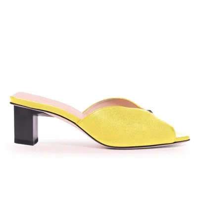 Tiannia Barnes Women's Yellow / Orange Tiffany Yellow Mule Low Heels In Yellow/orange