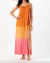 Tiare Hawaii Canggu Maxi Dress In Rust/pink/ombre In Orange