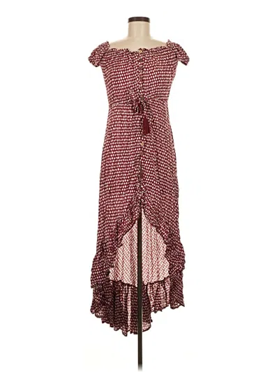 Pre-owned Tiare Hawaii Casual Dress In Burgundy