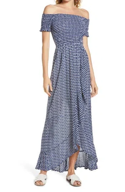 Tiare Hawaii Cheyenne Off The Shoulder Maxi Dress In Black