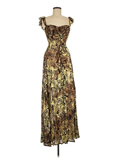 Pre-owned Tiare Hawaii Cocktail Dress In Brown