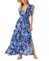 Tiare Hawaii Dahlia Tie Dye Cover Up Maxi Dress In Blue