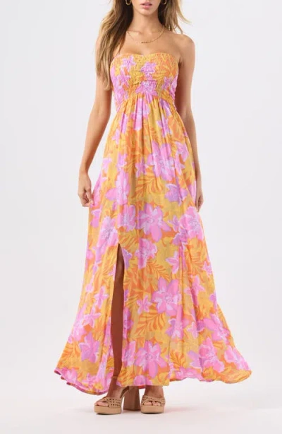 Tiare Hawaii Emilia Strapless Maxi Dress In Multi