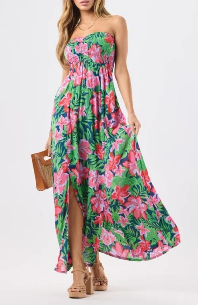 Tiare Hawaii Emilia Strapless Maxi Dress In Multi