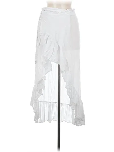 Pre-owned Tiare Hawaii Formal Skirt In White