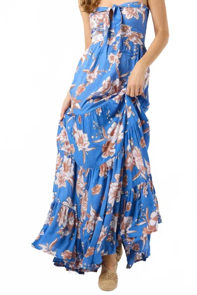 Tiare Hawaii Gardenia Maxi Dress In Blooming Orchid Blue