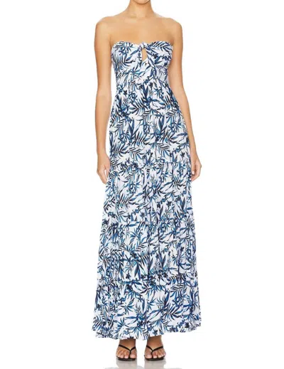 Tiare Hawaii Gardenia Maxi Dress In Huahine Royal Blue Print