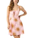 Tiare Hawaii Gia Lace Up Mini Dress In Pink