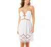 Tiare Hawaii Gianna Slim Fit Halter Cut Out Mini Dress In White